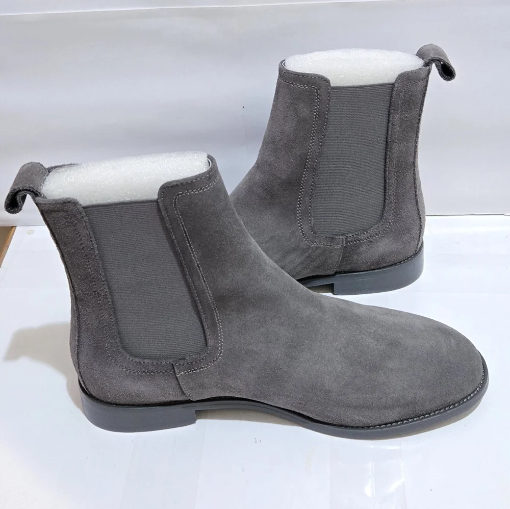Saint Morta Chunky Chelsea Boots Men' Dark Gray‎ Suede Leather